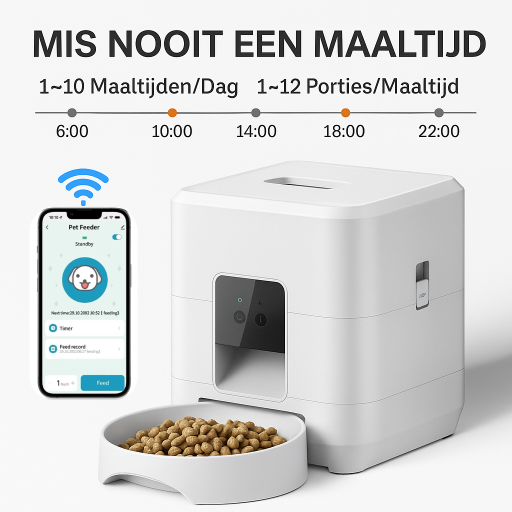 PetsFirst™ Slimme Automatische Pet Feeder (2L, WiFi)